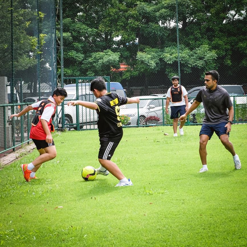 NIVA Multipurpose Field - Secondary students playing football